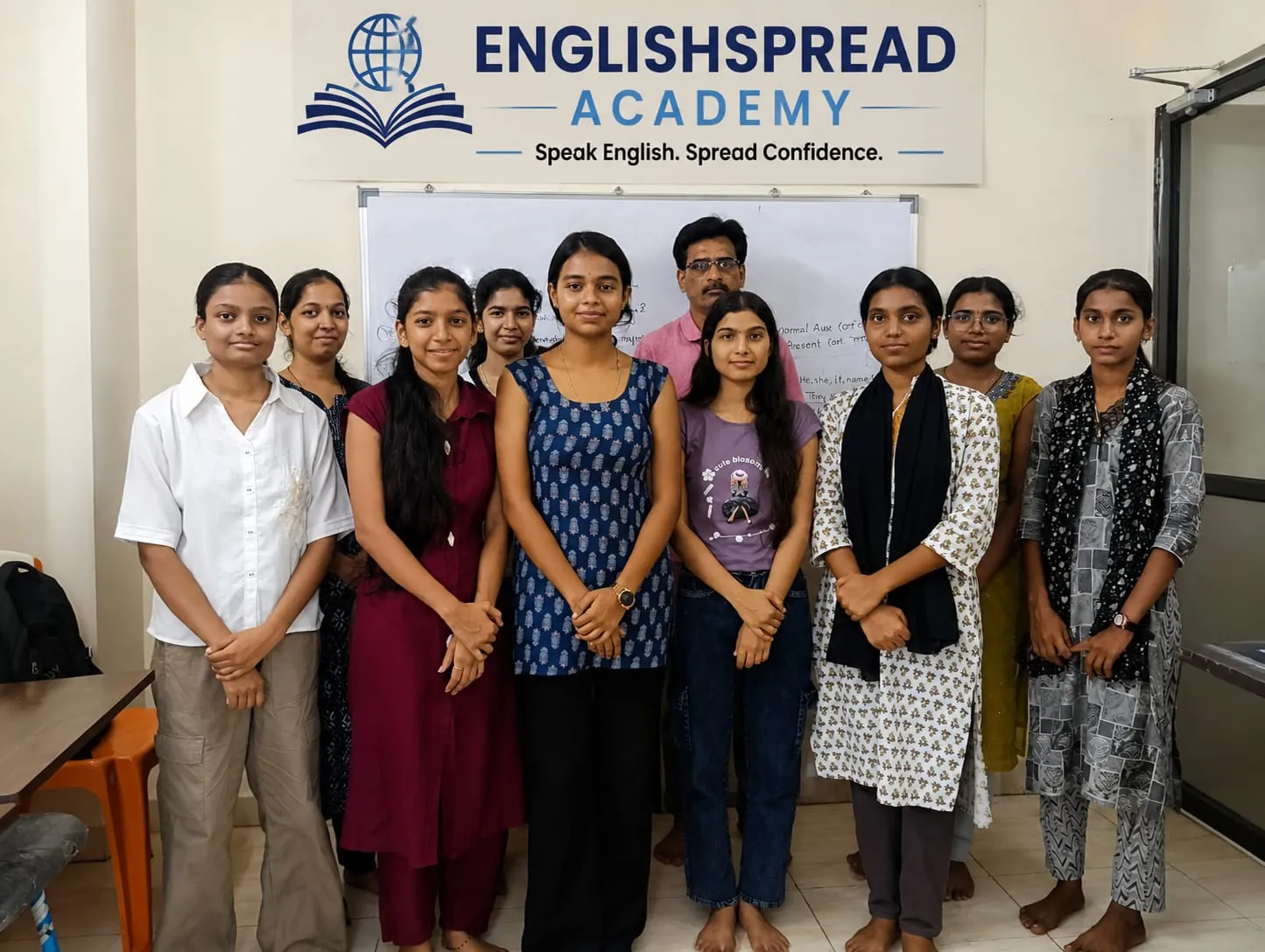 Spoken English practice session at English Spread Academy Boisar Palghar
